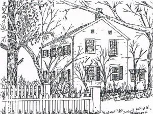 pencil drawing of 2013 featured house