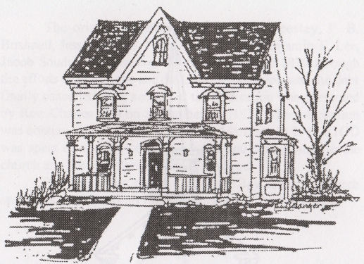 pencil drawing of 2016 featured house The Herbert M. and Harriet Carroll House - 1883